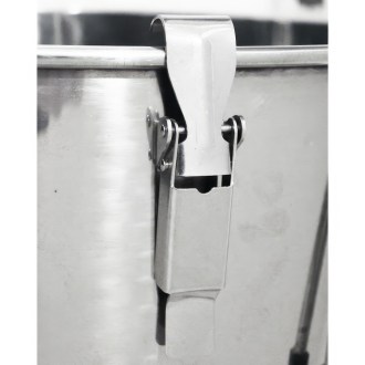 Mellarius MaxiLine 35 kg Abfüllbehälter mit integriertem Heizelement - 2 Quetschhähne 